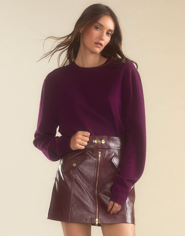 Cynthia Rowley Harper Vegan Leather Skirt