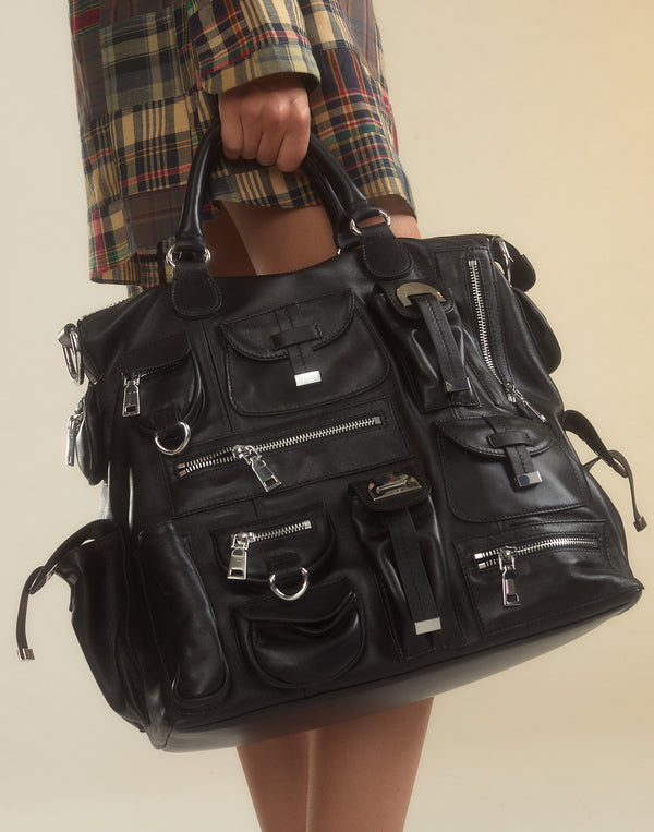 Cynthia Rowley Leather Cargo Pocket Bag