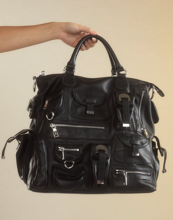 Cynthia Rowley Leather Cargo Pocket Bag