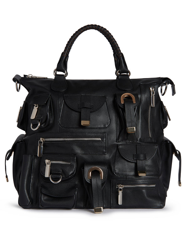 cynthia rowley Leather Cargo Pocket Bag