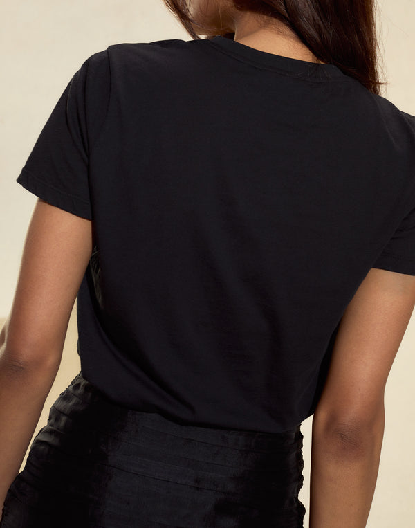 Cynthia Rowley Metallic Bow Tee