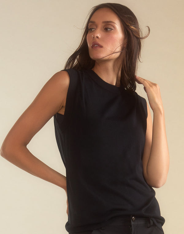 Cynthia Rowley Mica Sleeveless Knit Top