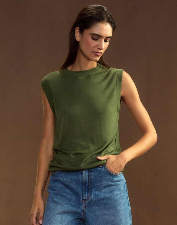 cynthia rowley Mica Sleeveless Knit Top