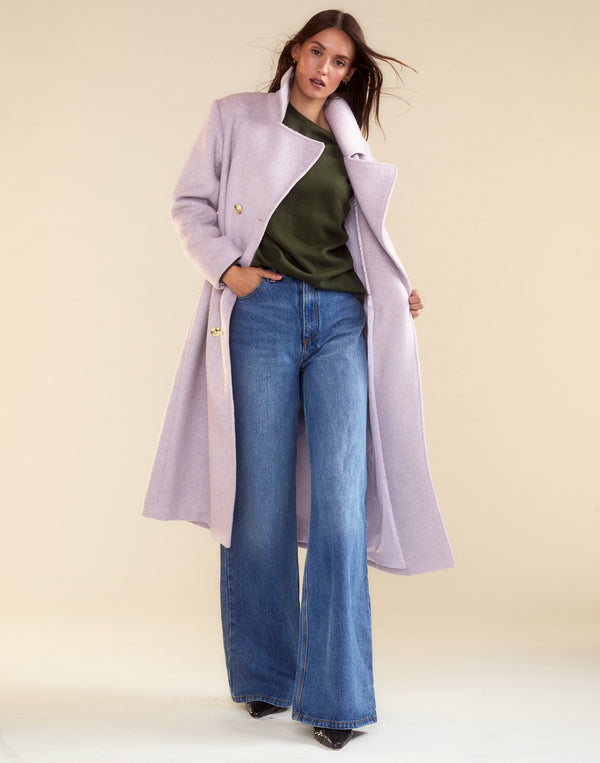 Cynthia Rowley Noa Wool Trench Coat