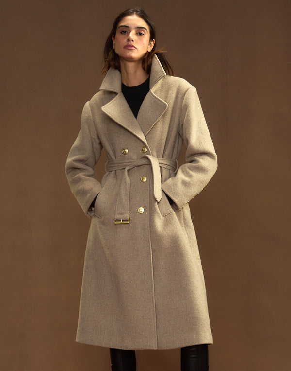 Cynthia Rowley Noa Wool Trench Coat