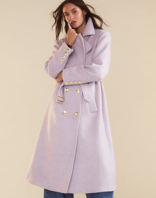 Cynthia Rowley Noa Wool Trench Coat