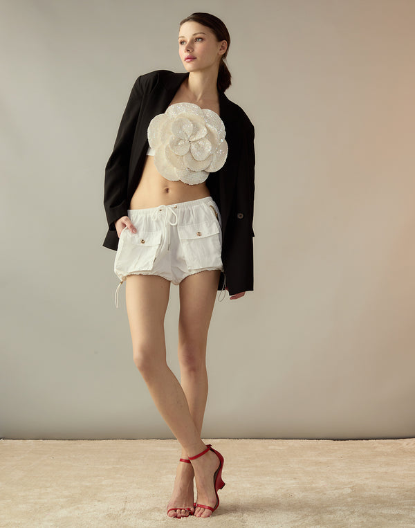 Cynthia Rowley Nylon Cargo Shorts