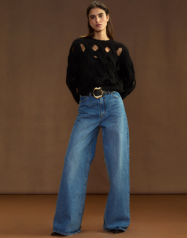 Cynthia Rowley Open Knit Sweater