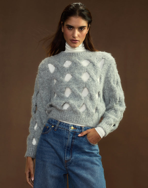 Cynthia Rowley Open Knit Sweater