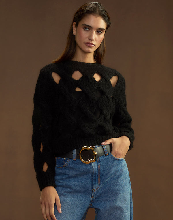 cynthia rowley Open Knit Sweater