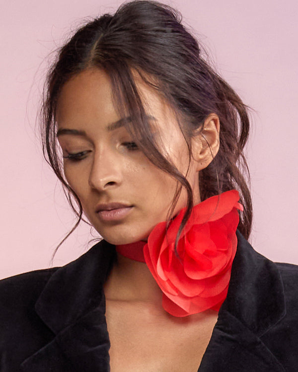 Cynthia Rowley Organza Flower Ties