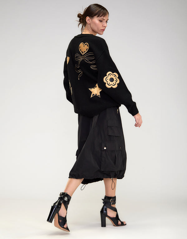 cynthia rowley Playful Patchwork Cardigan