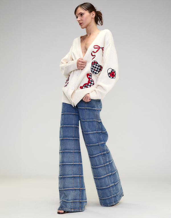 cynthia rowley Playful Patchwork Cardigan