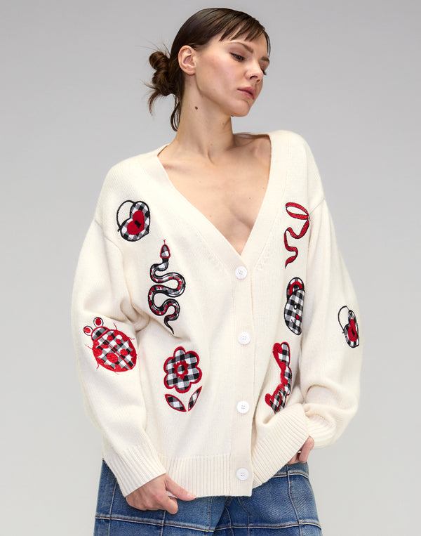 Cynthia Rowley Playful Patchwork Cardigan