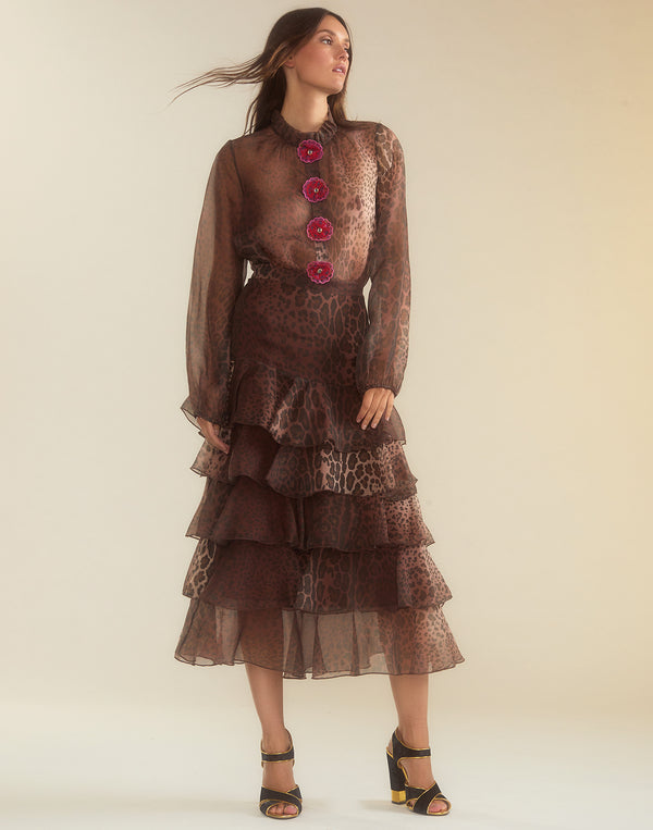 Cynthia Rowley Prim Silk Organza Blouse