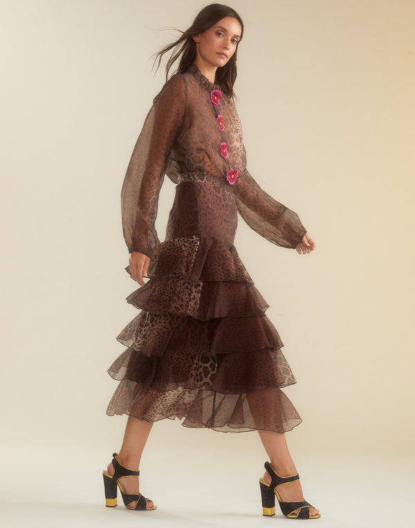 Cynthia Rowley Prim Silk Organza Blouse