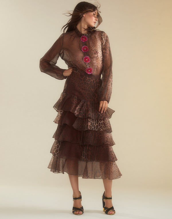 Cynthia Rowley Prim Silk Organza Blouse