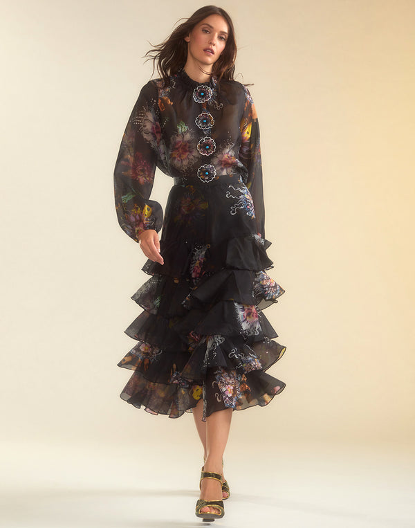 Cynthia Rowley Prim Silk Organza Skirt