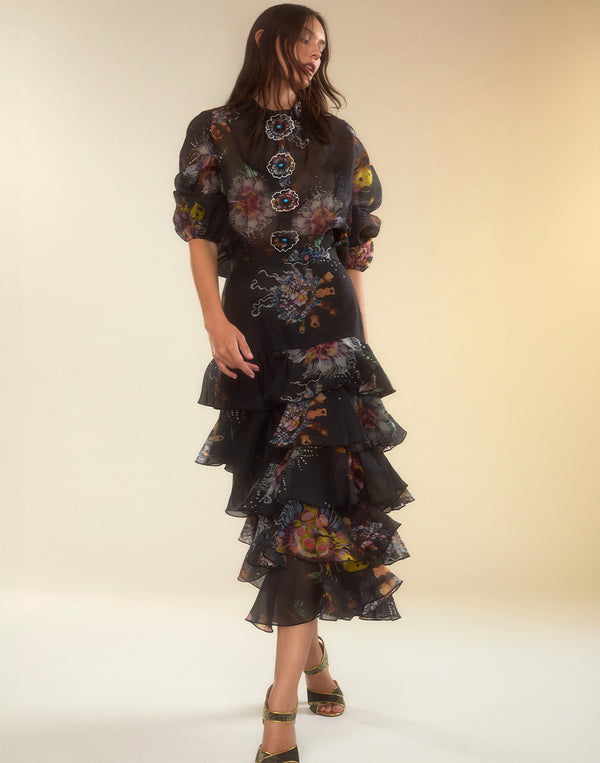 Cynthia Rowley Prim Silk Organza Skirt