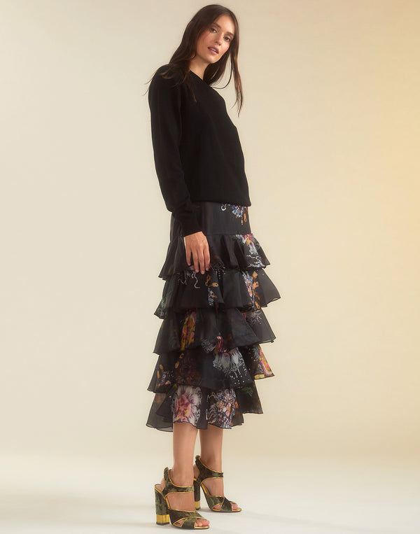 cynthia rowley Prim Silk Organza Skirt