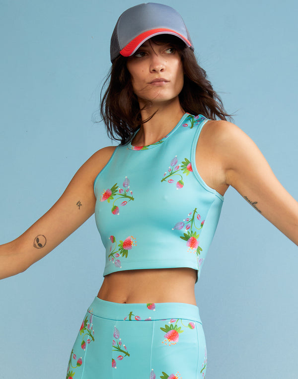 cynthia rowley Racer Bonded Tank