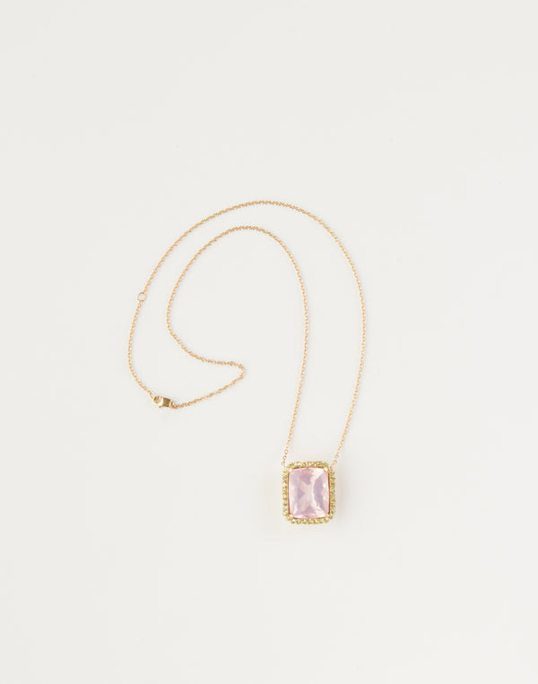 Cynthia Rowley Rose Quartz And Peridot Pendant