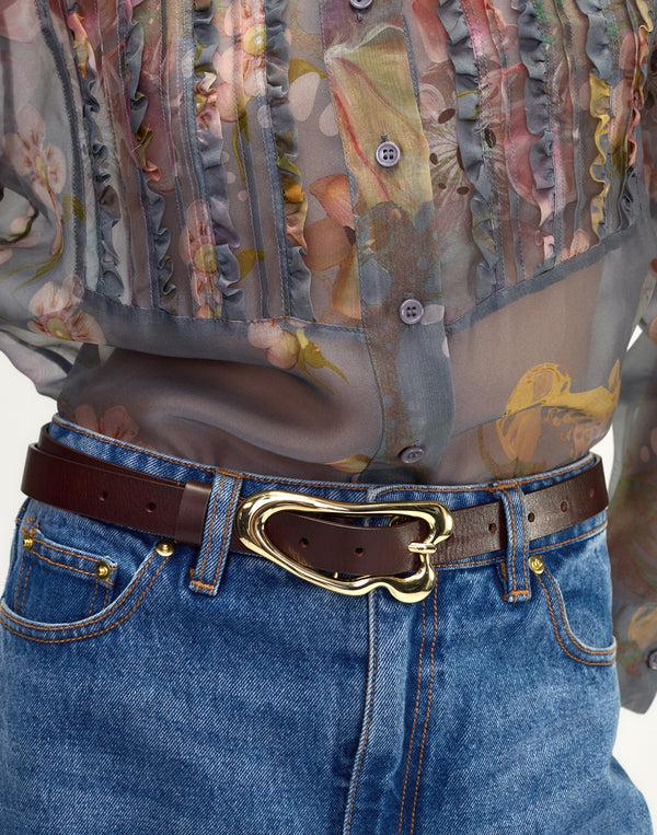 Cynthia Rowley Signature Thin Buckle Belt