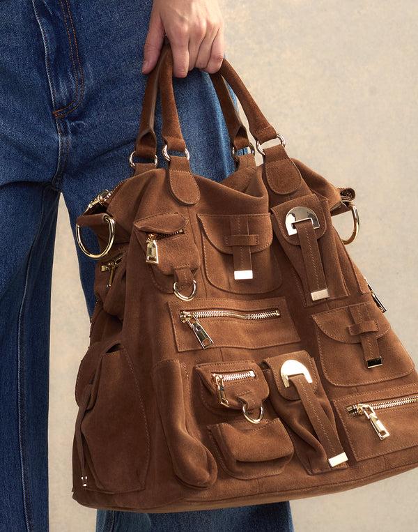 Cynthia Rowley Suede Cargo Pocket Bag