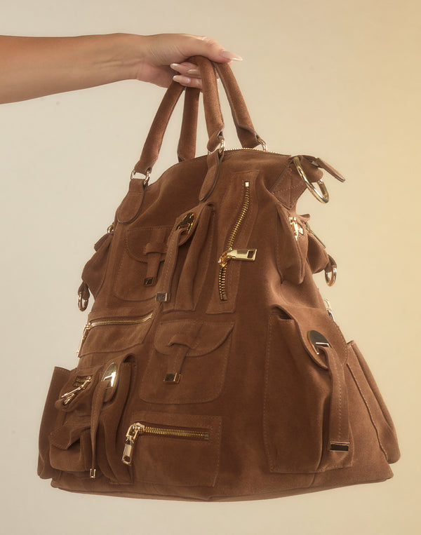 Cynthia Rowley Suede Cargo Pocket Bag