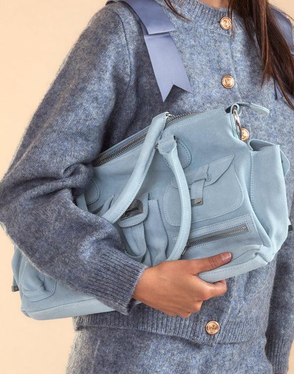 Cynthia Rowley Suede Cargo Pocket Shoulder Bag