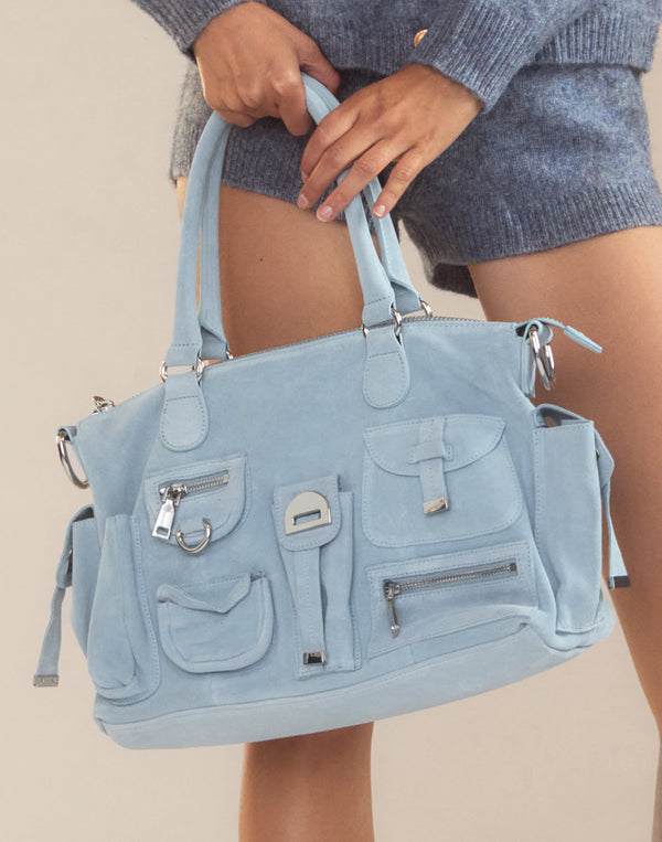 Cynthia Rowley Suede Cargo Pocket Shoulder Bag