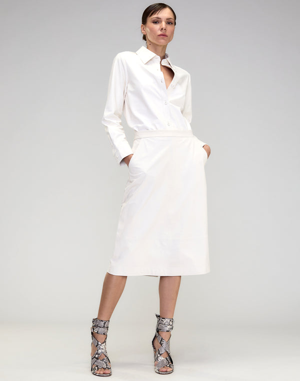 Cynthia Rowley The London Leather Button Up Shirt