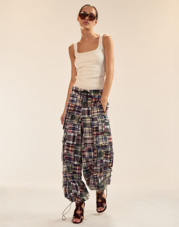 Cynthia Rowley Tribeca Vegan Leather Combo Top