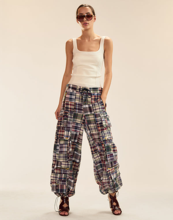 Cynthia Rowley Tribeca Vegan Leather Combo Top