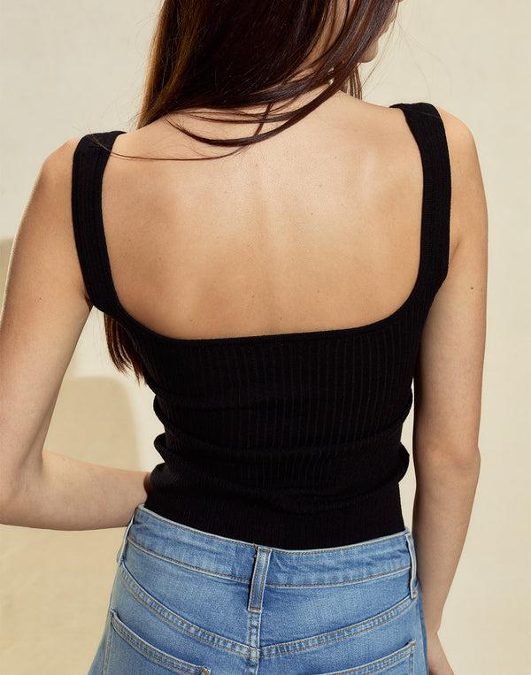 Cynthia Rowley Tribeca Vegan Leather Combo Top