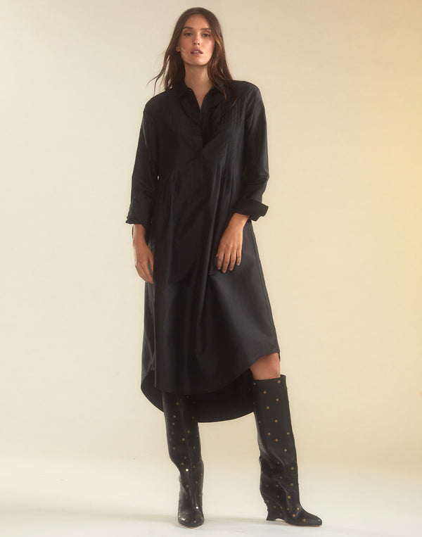 Cynthia Rowley Undercover Silk Taffeta Shirt Dress
