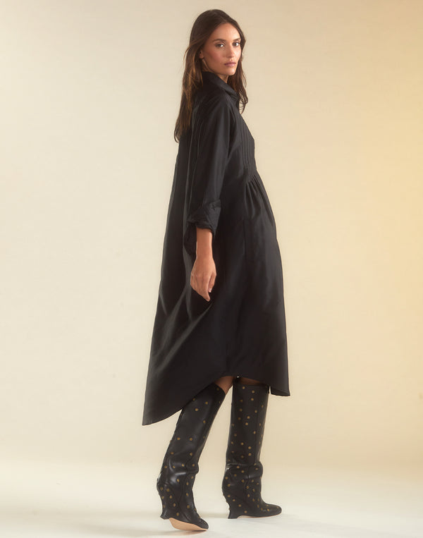 Cynthia Rowley Undercover Silk Taffeta Shirt Dress