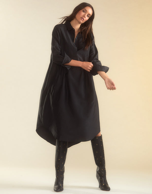 cynthia rowley Undercover Silk Taffeta Shirt Dress