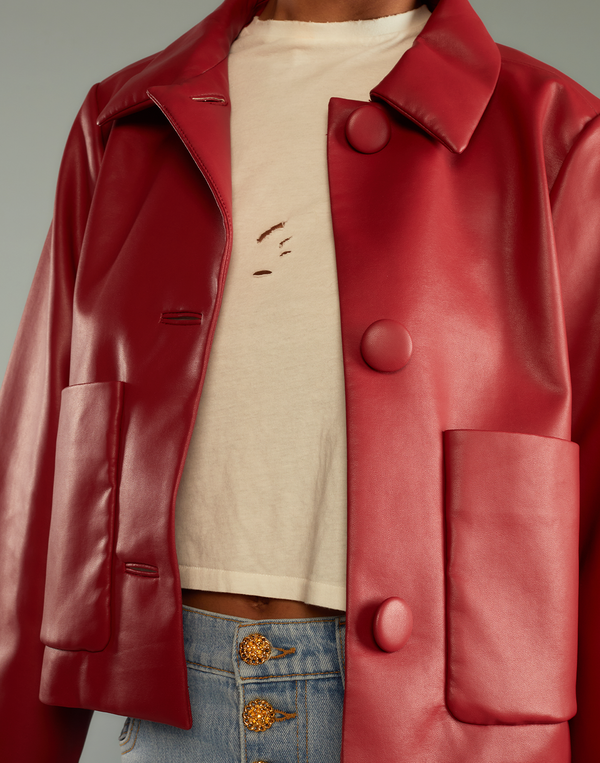 Cynthia Rowley Vegan Leather Jacket