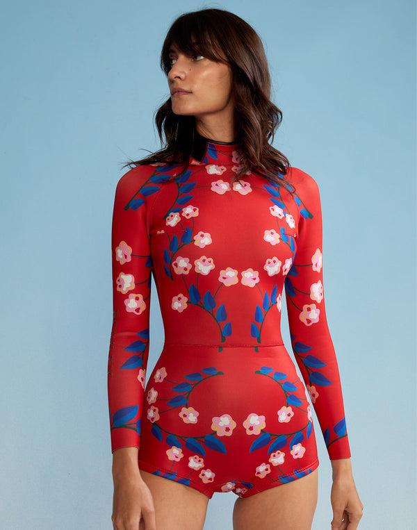 Cynthia Rowley Vine Floral Wetsuit