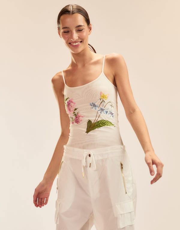 Cynthia Rowley Wildflower Embroidered Cami