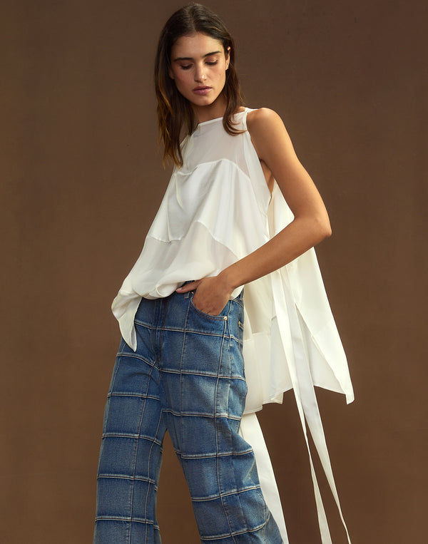 Cynthia Rowley Windswept Silk Blouse