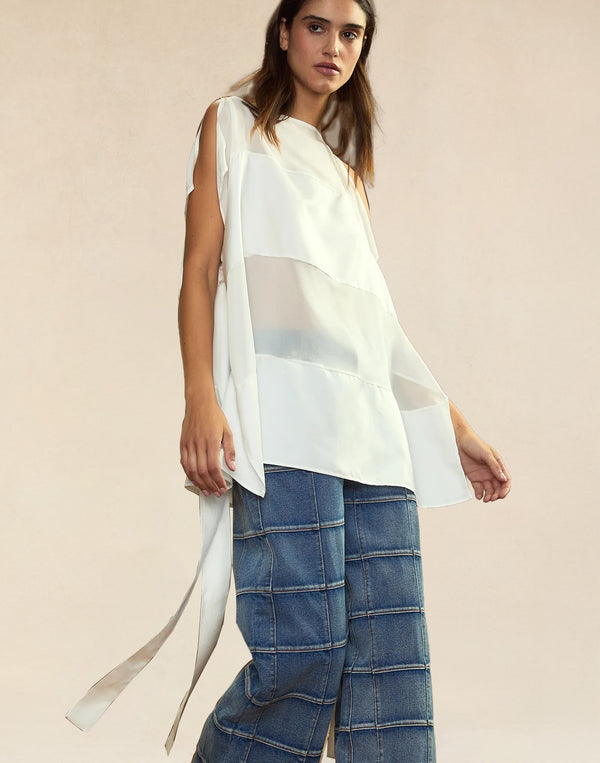 cynthia rowley Windswept Silk Blouse