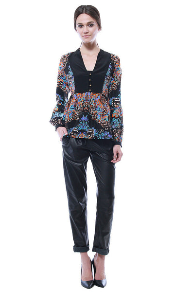 Cynthia Vincent Bell Sleeve Blouse
