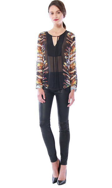 Cynthia Vincent Bib Front Blouse