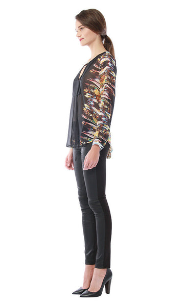 Cynthia Vincent Bib Front Blouse