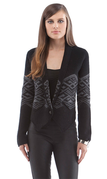 cynthia vincent BOILED WOOL CARDIGAN