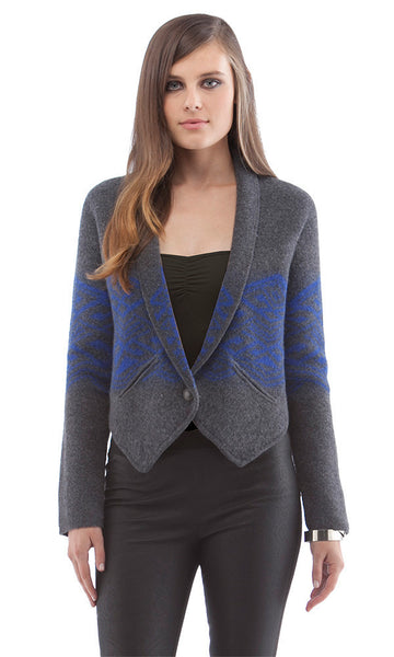 cynthia vincent BOILED WOOL CARDIGAN