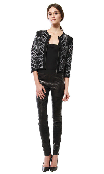 Cynthia Vincent BOILED WOOL JACQUARD JACKET
