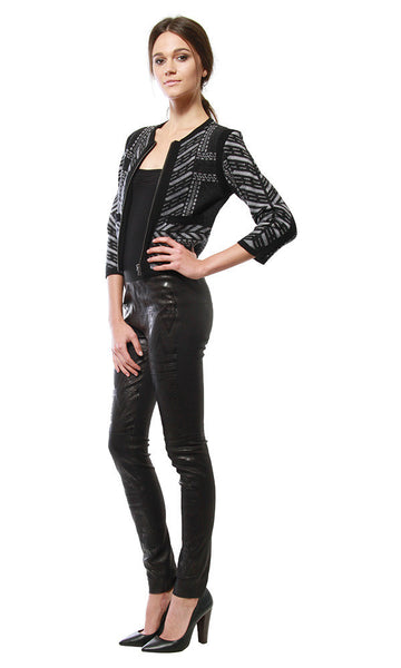 Cynthia Vincent BOILED WOOL JACQUARD JACKET